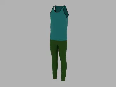 Sport Suit Low-poly 3D model