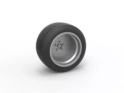 Wheel of Bosozoku style car Scale 1 to 25 3D print model