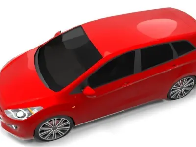 HYUNDAI I30 VARIANT LOWPOLY  Low-poly 3D model