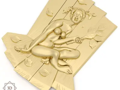 Panel 3 - Nude Female 3D model