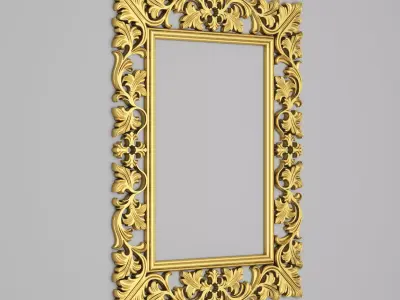 Classic Frame Mirror 009 3D model