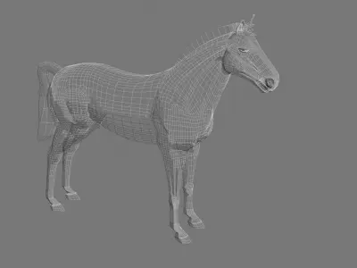 Horse Low-poly 3D model