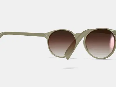 Renton Sunglasses in Grassland Crystal 3D model