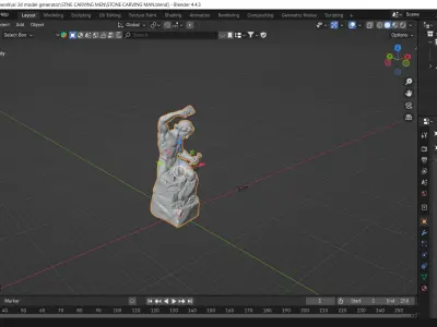 Self Made Man  AI-Generated Digital 3D Sculpture Model 3D model