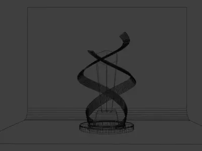 Golden Award Trophy 3D model