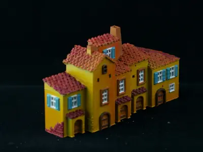 Medieval House 56 3D print model 3D model