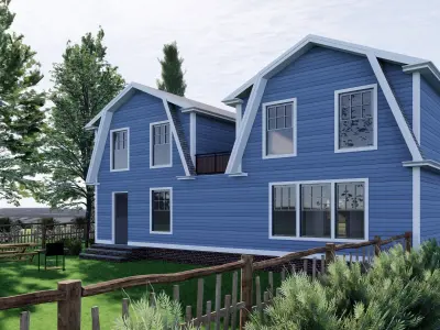 colonial house 3D model