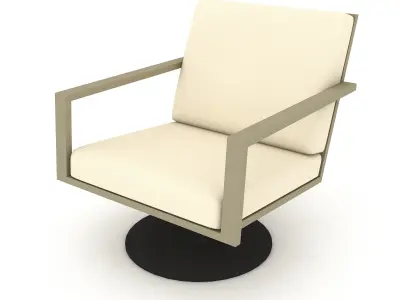 3D modern metal chair 02 Low-poly 3D model