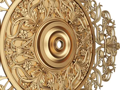Ceiling Rosette 08 Low-poly 3D model