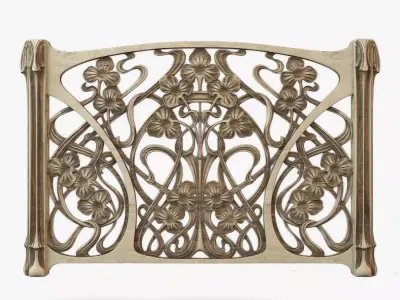 modern Art Nouveau Screen 3D print model