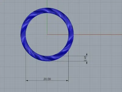 Cuban link ring 3D print model