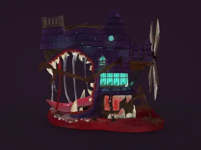 Home monster Free low-poly 3D model