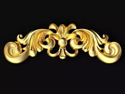 Central decor ornament for furniture 3D model 748