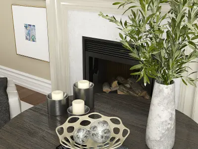 Fireplace and Decor 2 3D model