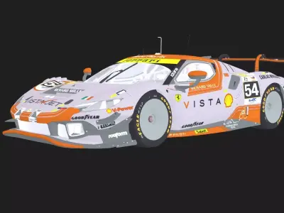 Realistic WEC Car 3D Model - High-Quality  Car for Animation Low-poly 3D model