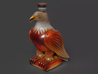 Whiskey bottle  Low-poly 3D model