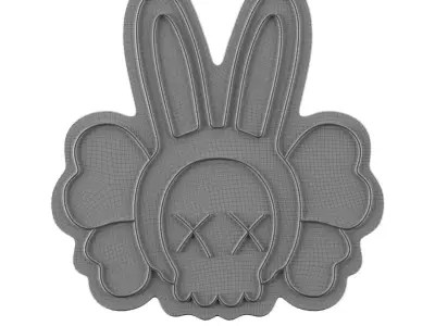 KAWS Hare Neon Sign 3D model