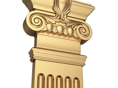 Column Capital 0303 Low-poly 3D model