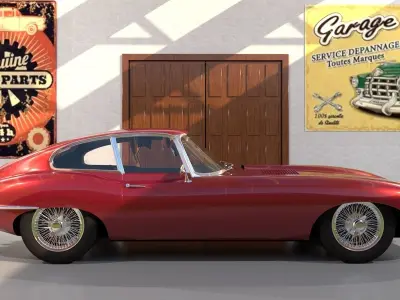 Jaguar E Type 1964 3D model
