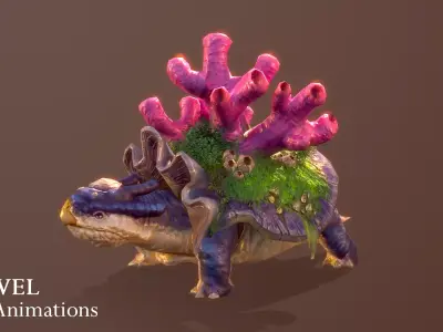 Turvel 3D Animations Low-poly 3D model