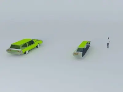 70s idea car Free 3D model