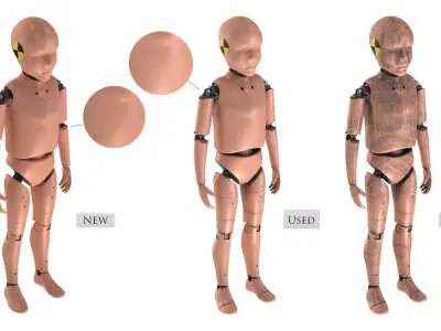 Child Crash Test Dummy -  3 Texture Sets in 1 3D model