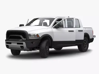 Generic Pickup 2 Rigged 3D model