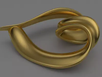 Heart Pendant 3D Model - Elegant Organic Jewelry - 3D Printable 3D print model