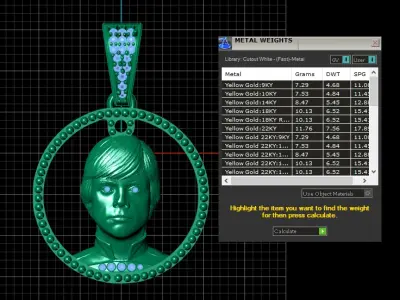 PRINCE FACE PENDANT 3D PRINTABLE MODEL  3D print model