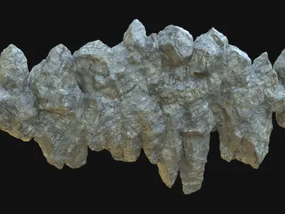 Cliff Rock Pack Free low-poly 3D model