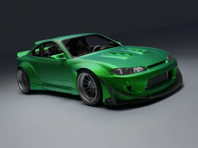 Nissan Silvia S15 Low-poly 3D model