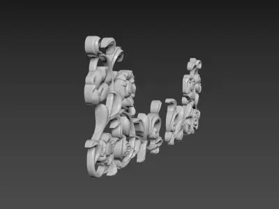 Corner Decor Flowers 3D model