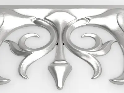 Decor friezes with flower and leaf HD model for CNC or printer 3D print model
