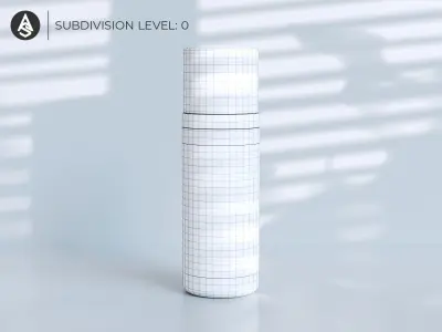 Purifying Foaming Facial Cleanser Low-poly 3D model