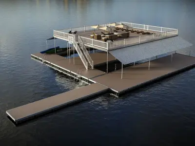 Floating Pier - Dock Deluxe  3D model