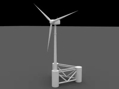 WIND TURBINE OFFSHORE 3D model