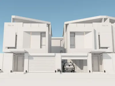 Private Residential Villas Complex  3D model
