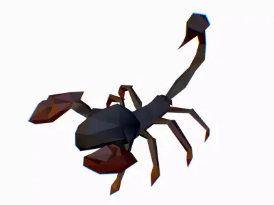 Animated Scorpion Lowpoly Art Style Low-poly 3D model