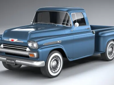 Apache Stepside Pickup 1958 3D model