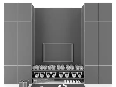 Home Gym Yoga Fitness Decoration Set 58   3D model