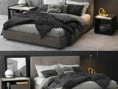 Bed Colection 02 - 10 Items 3D model 3D model