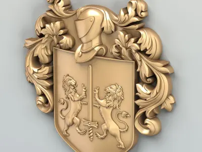 Coat of arms decorative 002 3D model