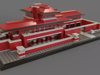Lego 3d Robie house 3D model