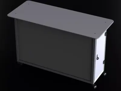 Aluminum Mobile Kitchen Station 3D model