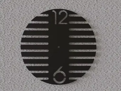 wall clock design 3D print model