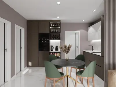 Modern Living Room Greece 3D model
