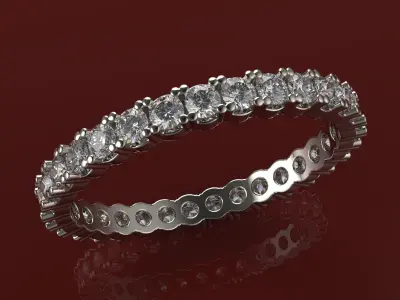 Ring with diamonds A2 Free 3D print model