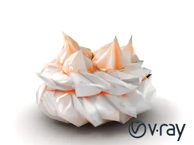Stylized Meringue Cake Surreal Design model pack Low-poly 3D model