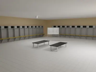 Football Stadium Low-poly 3D model 34