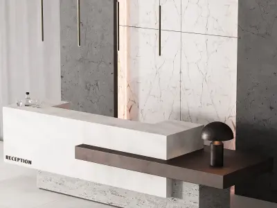 183 office furniture 03 reception desk 03 3D model